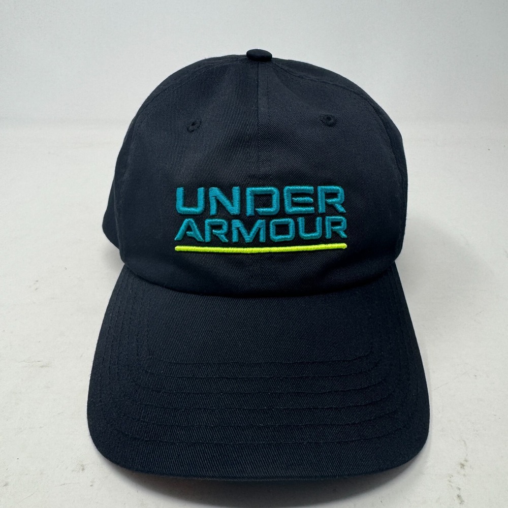 Under Armour Cap Hat  Embroidered Spellout‎ Black Men's Adjustable